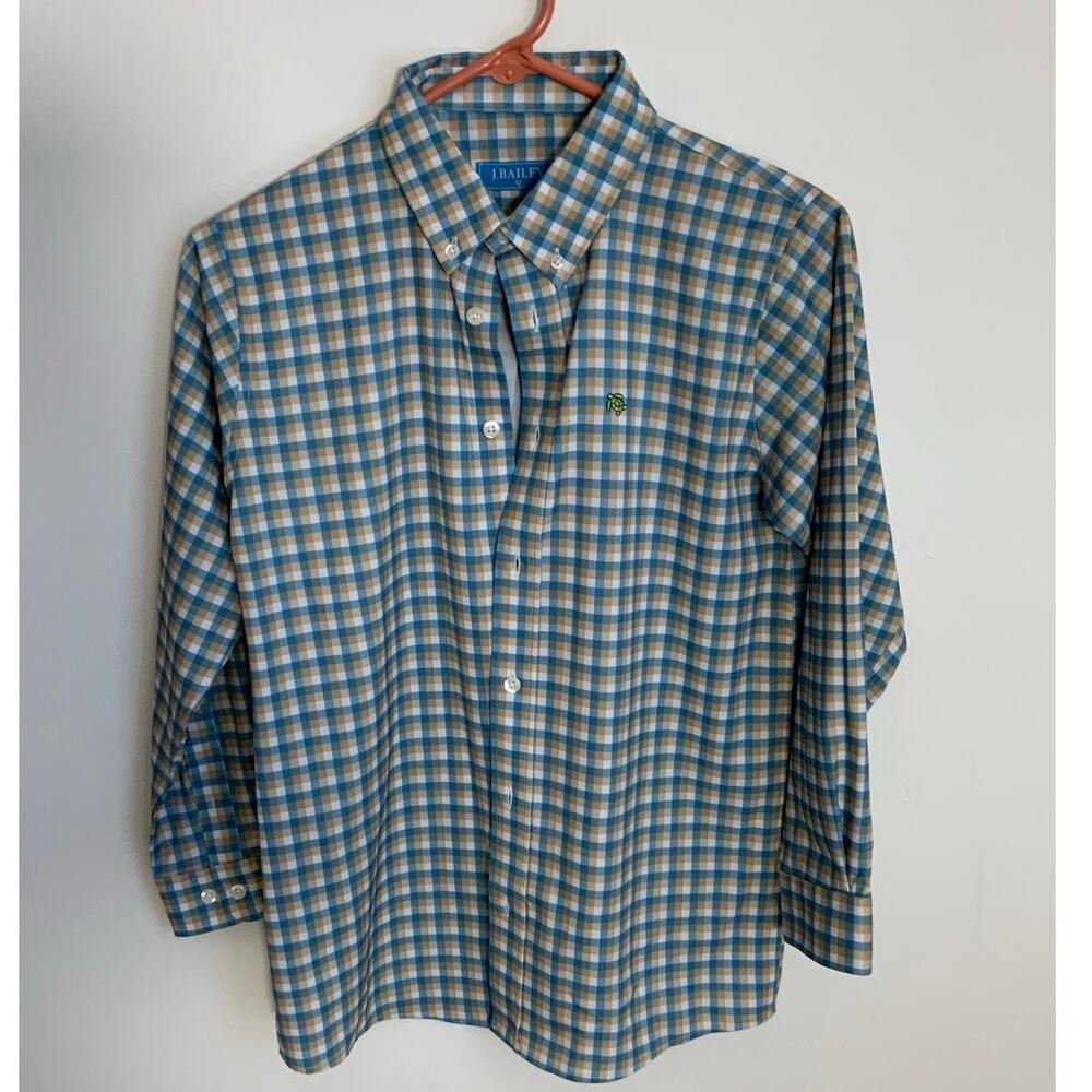 J. Bailey Plaid Performance Long sleeve button down size‎ 12